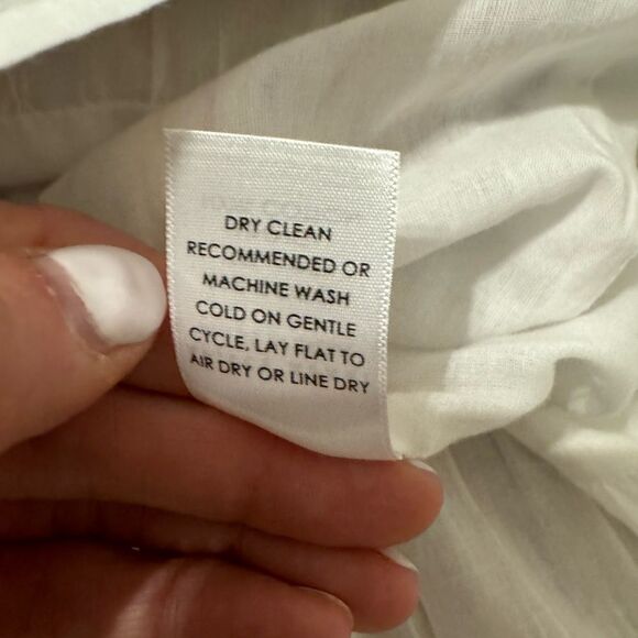 Apiece Apart Daphne Midi Dress Lurex Metallic White Fez Stripe Size 6 - Picture 12 of 13